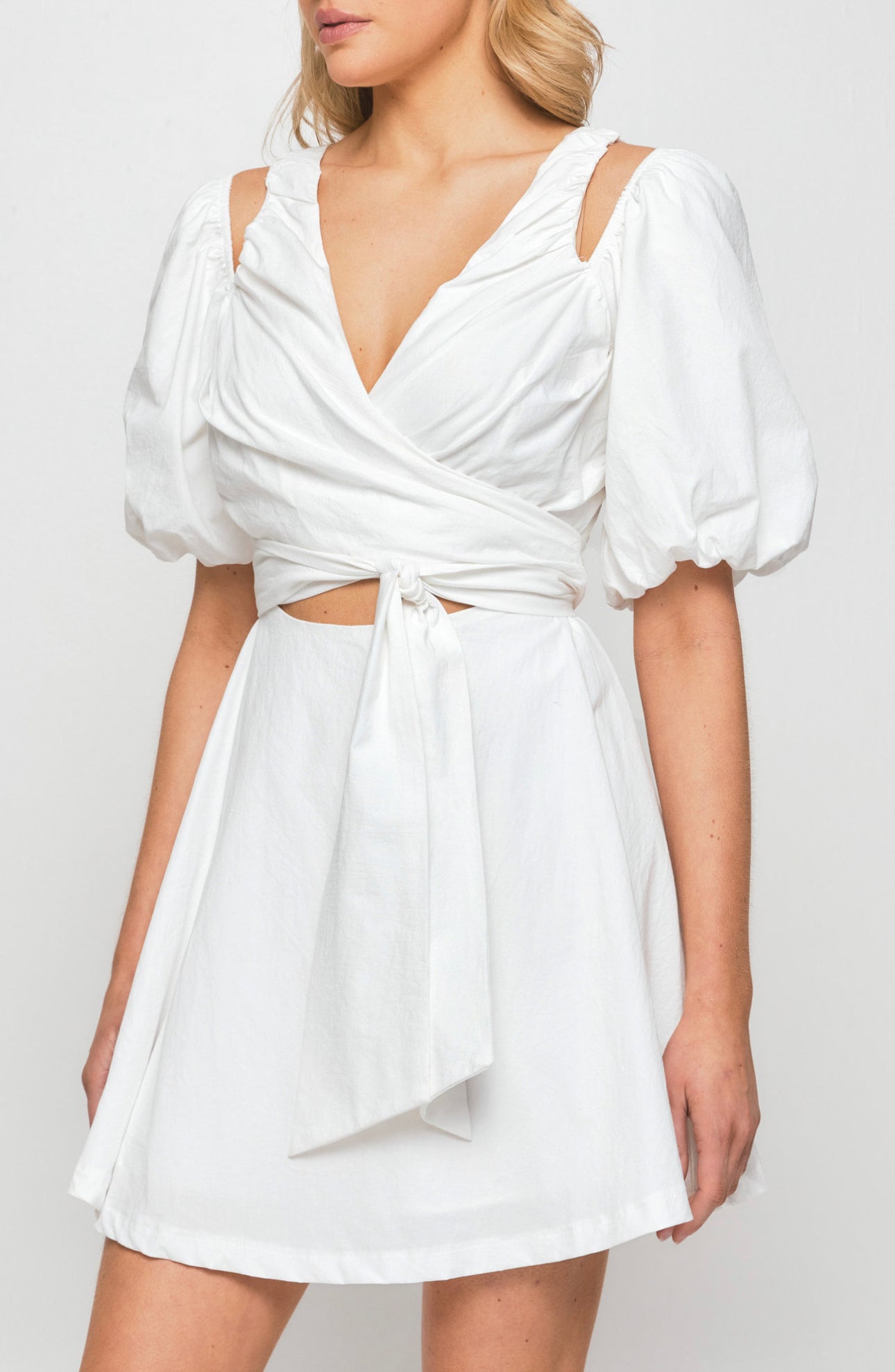 TINA MINI DRESS -WHITE