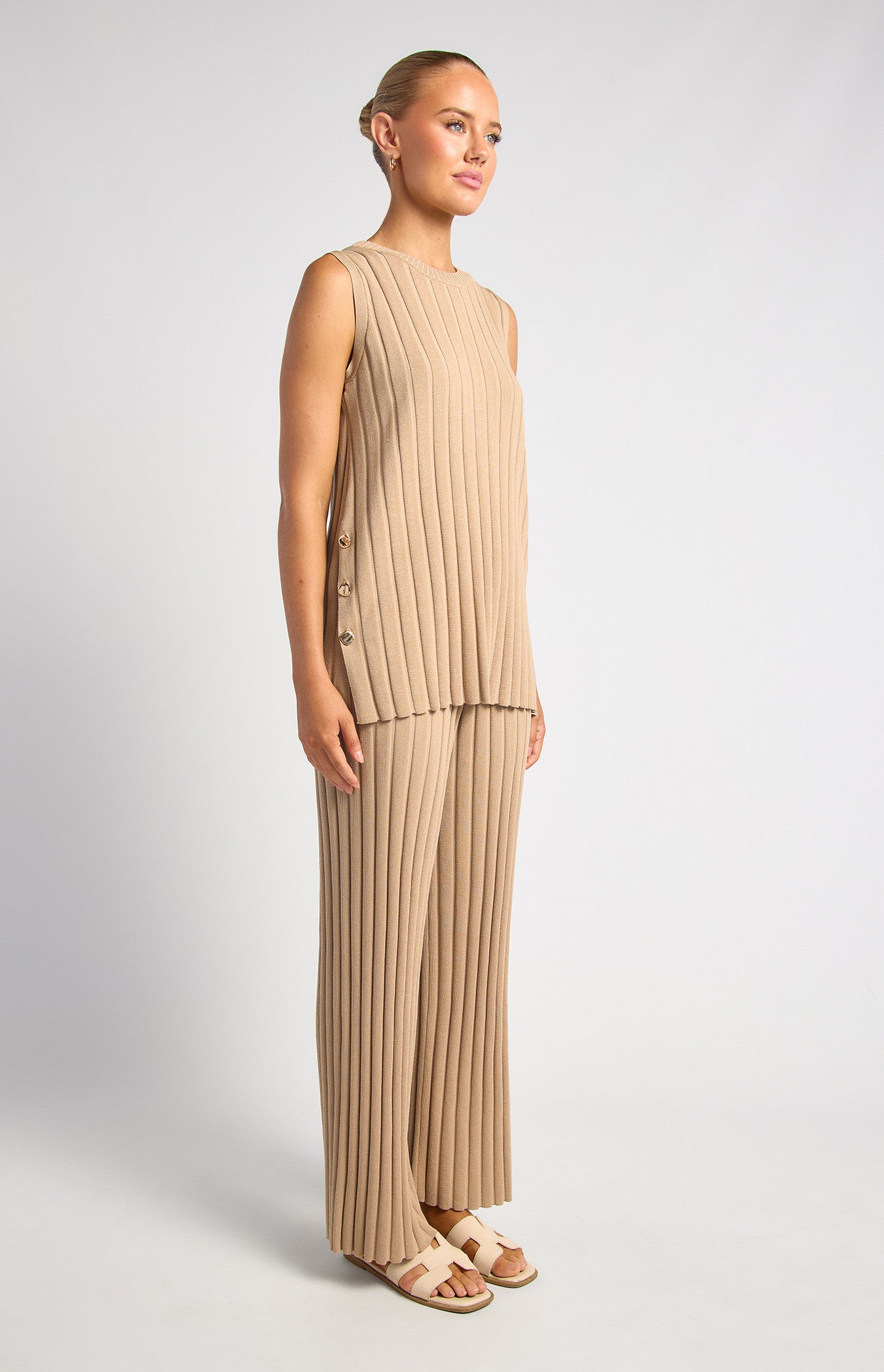 AMOSSO KNIT SET -BEIGE