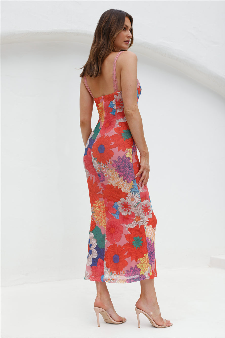 PHENOX MAXI DRESS -PINK FLORAL