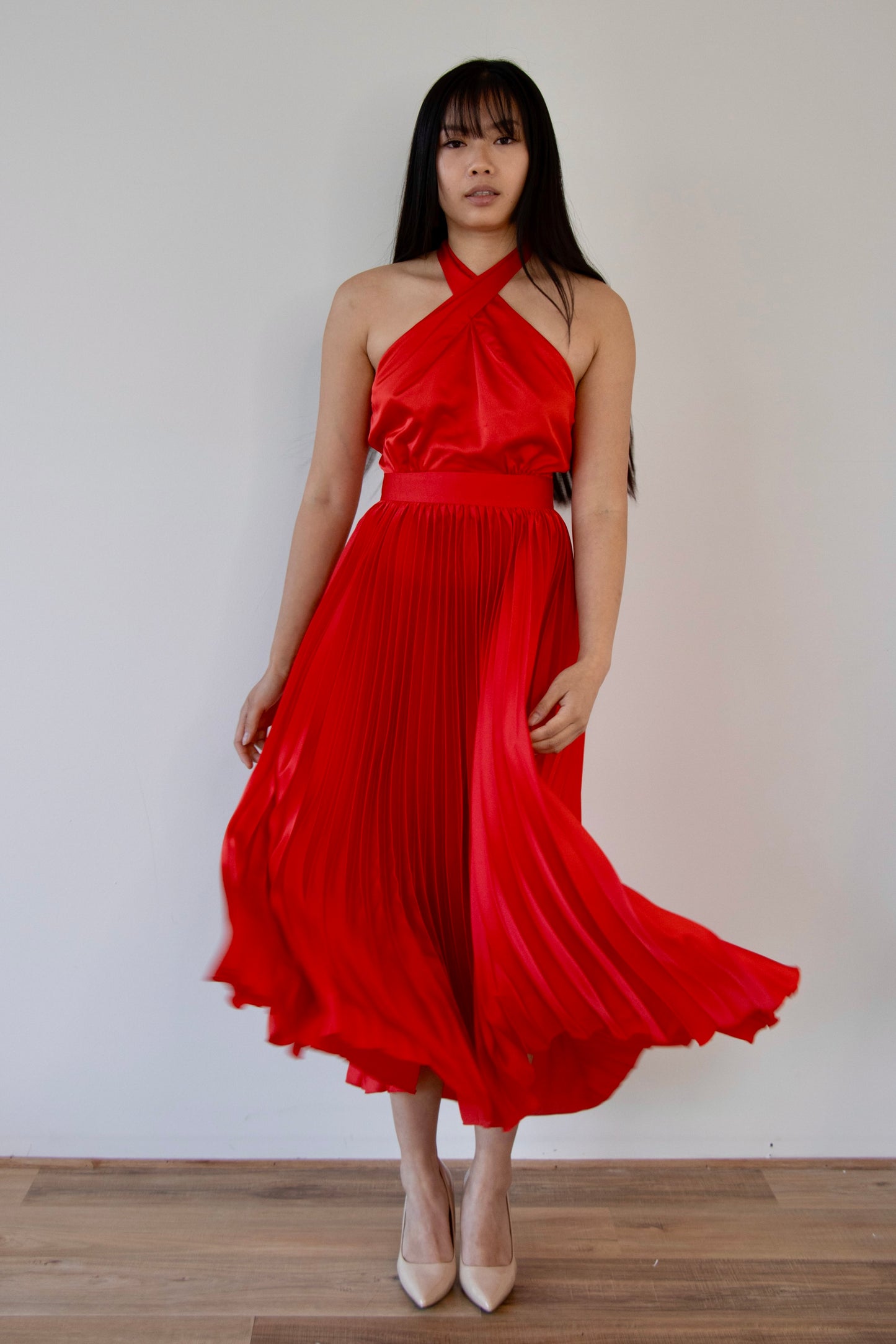 KENJI MAXI DRESS -RED