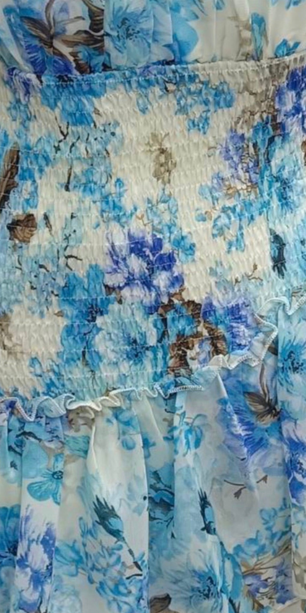 CASSIE MINI DRESS -BLUE FLORAL
