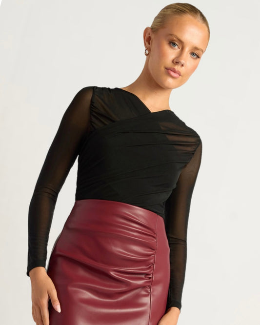 ADAIR MESH TOP -BLACK