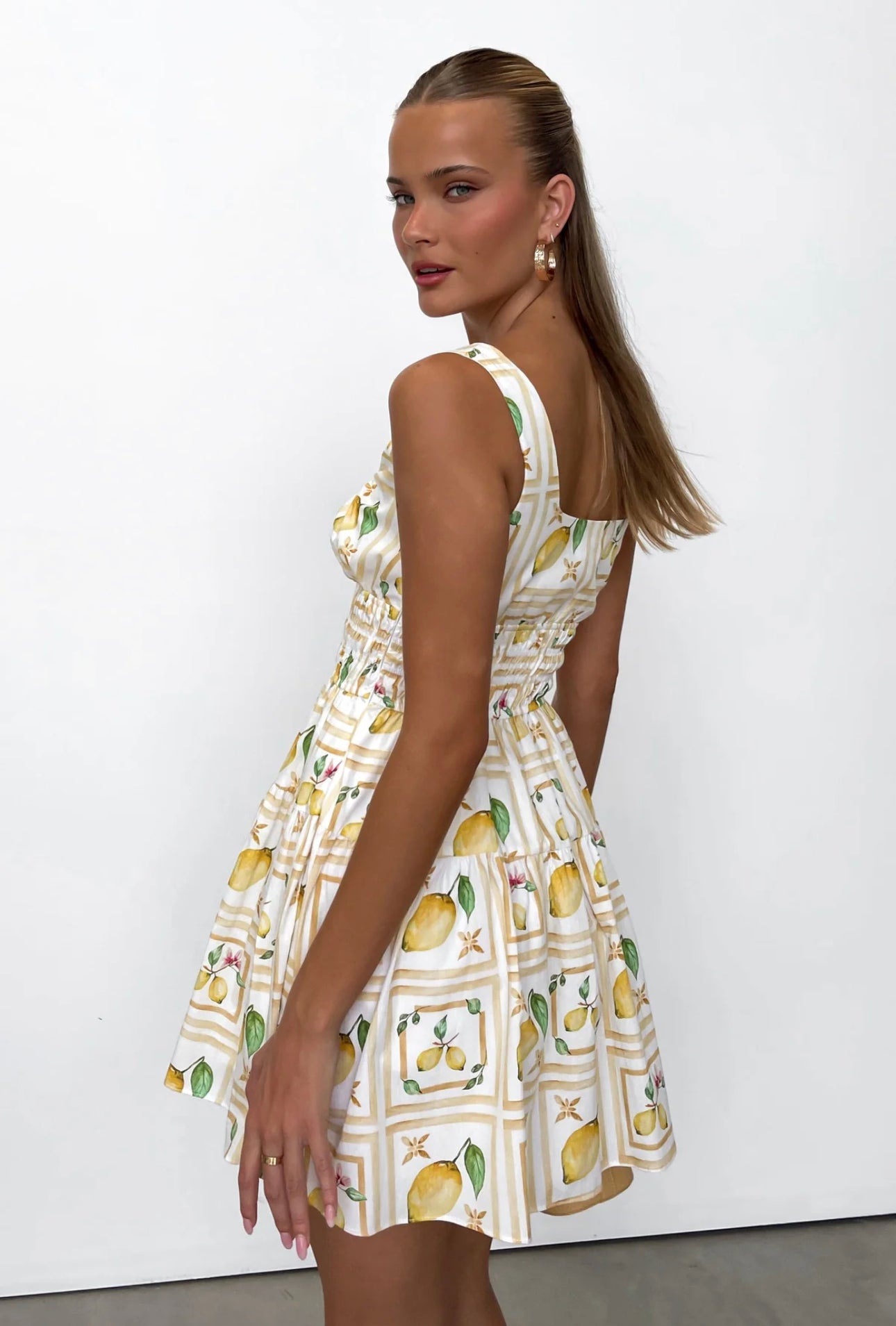 HELENA DRESS -LEMON PRINT