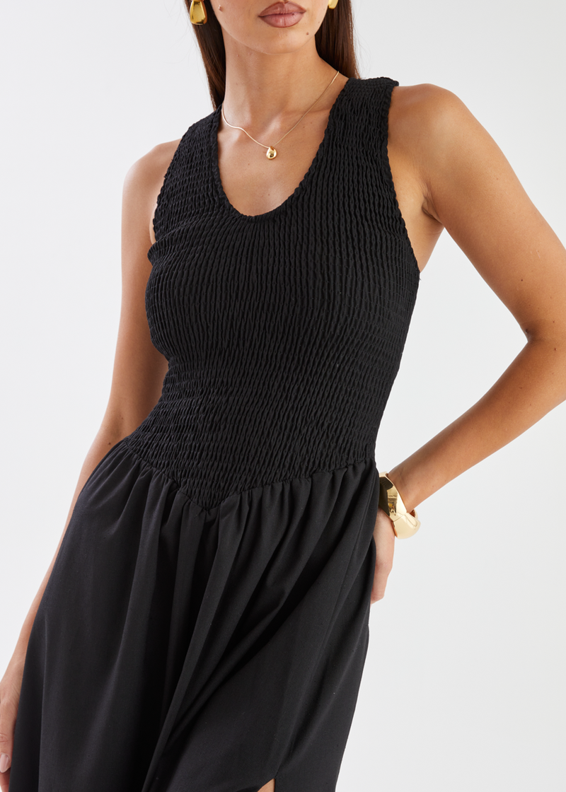 SILVIA MAXI DRESS -BLACK