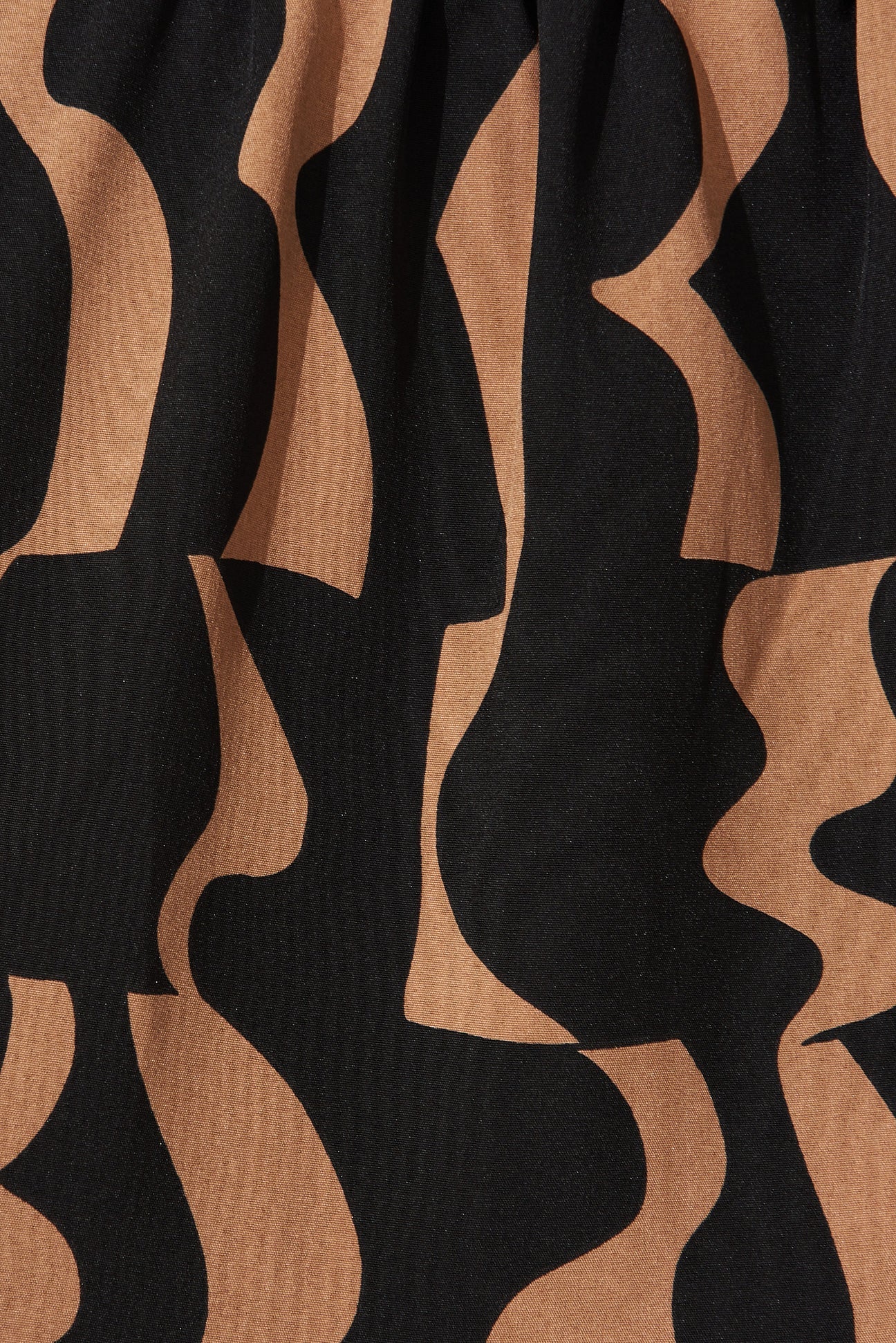 ADDISON MIDI DRESS - TAN/BLACK