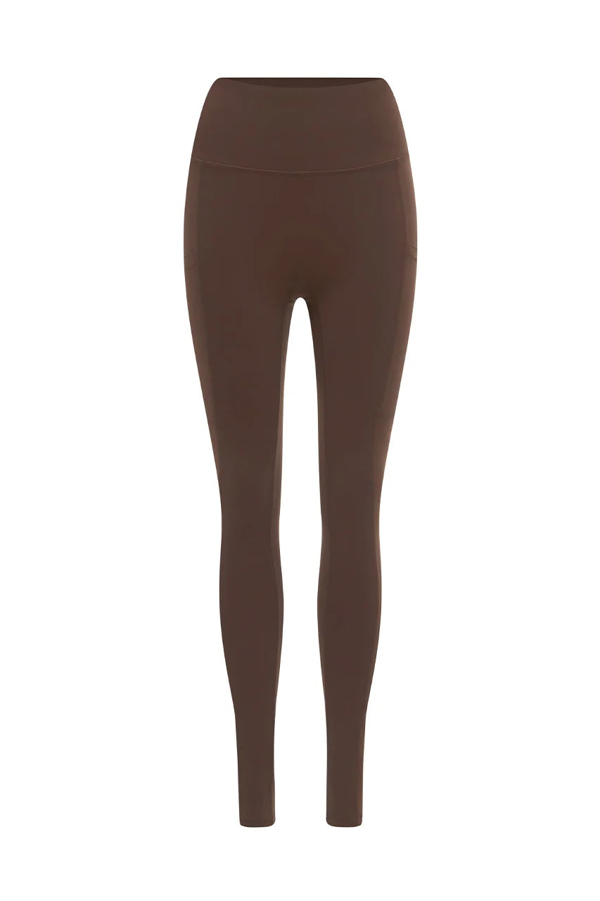 TILLY HIGH WAISTED LEGGINGS - CHOCOLATE