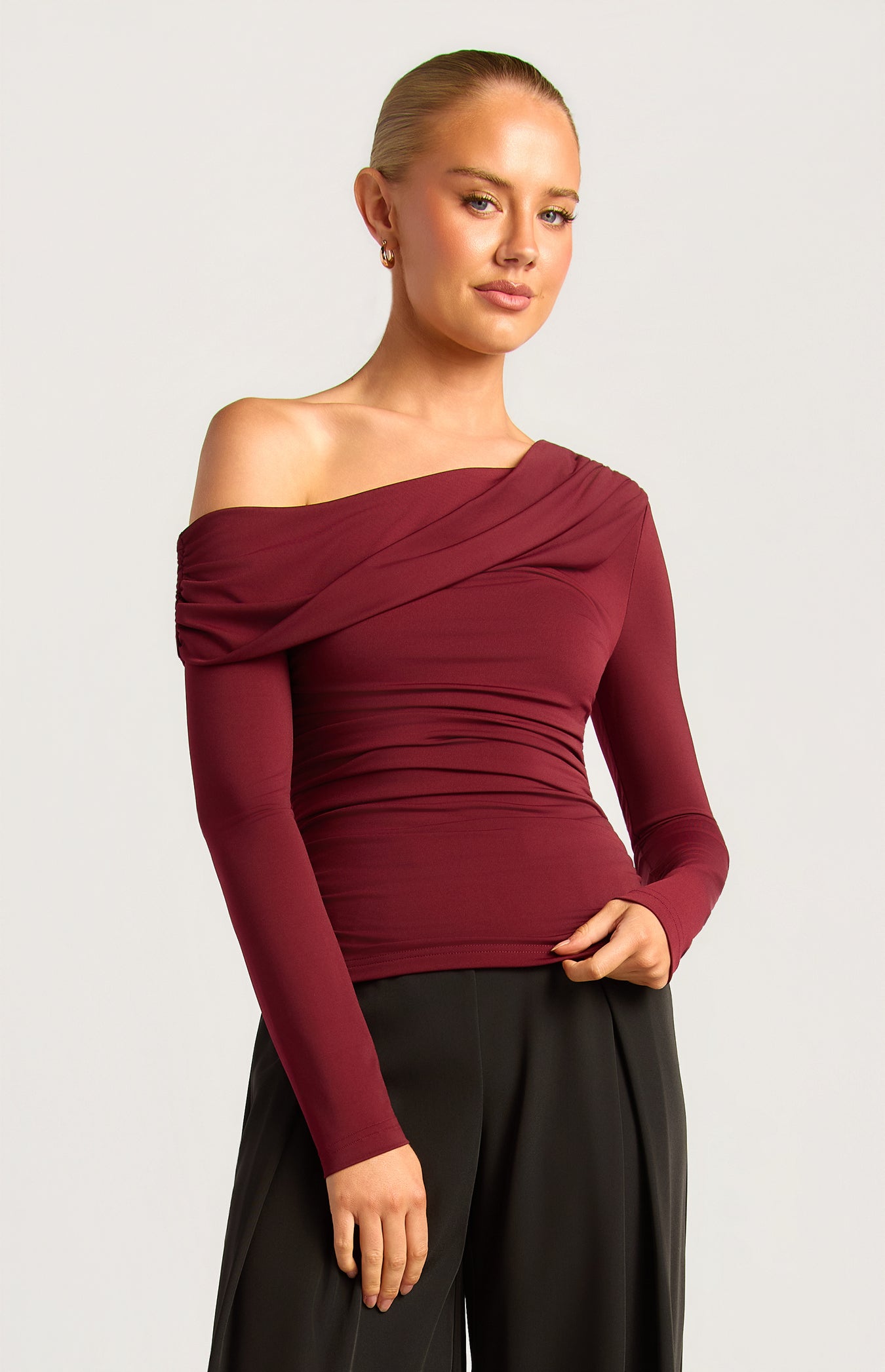 EMMERSON TOP -MERLOT