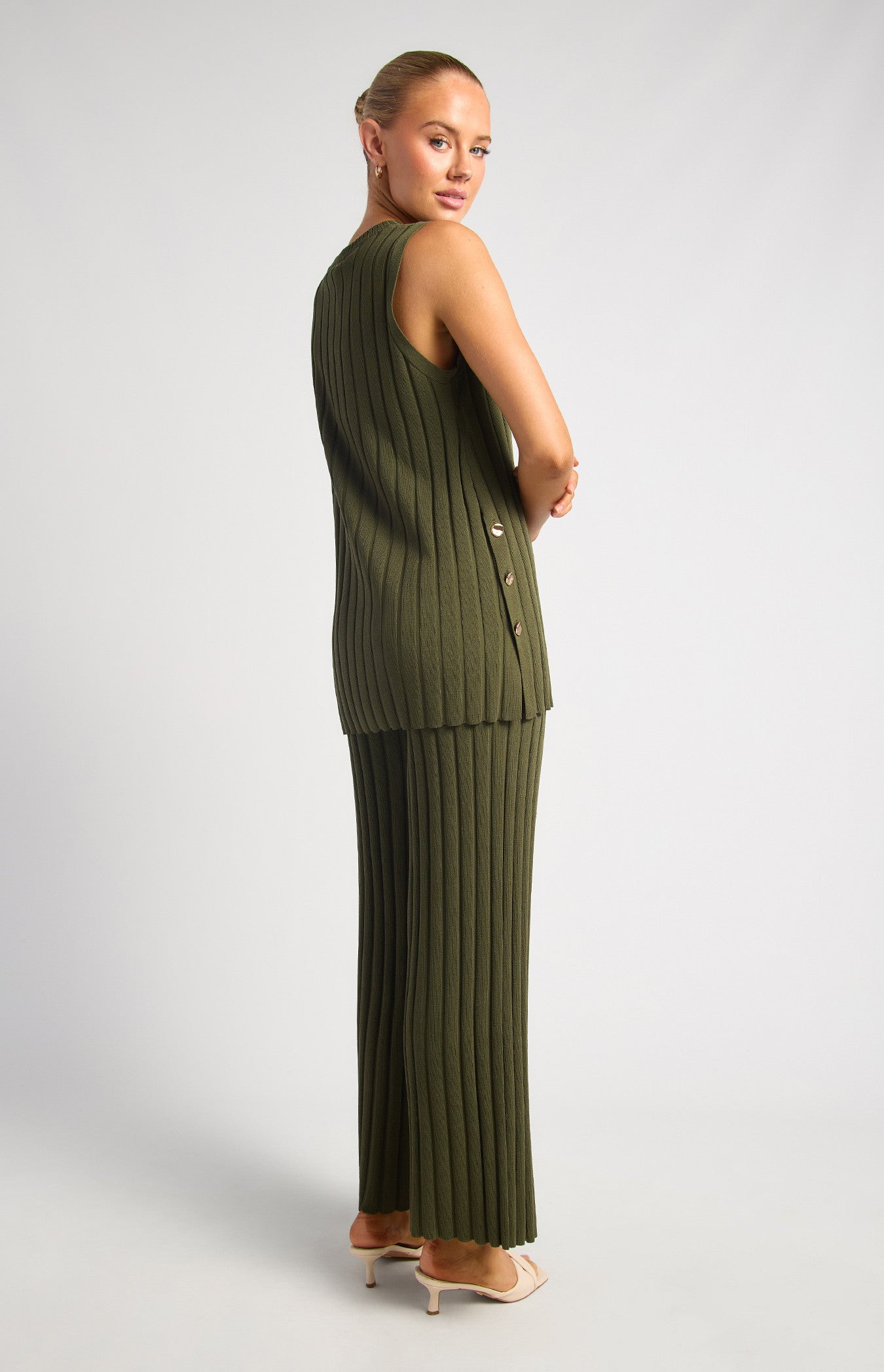 AMOSSO KNIT SET -OLIVE