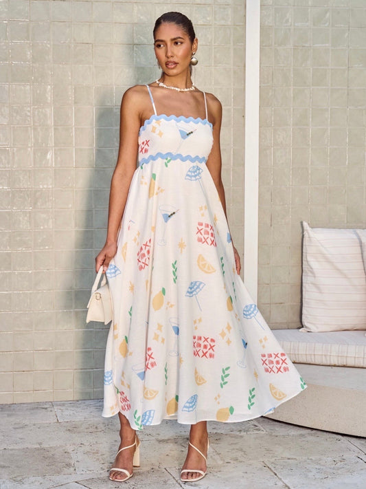 CAMBRIDGE MAXI DRESS -MULTI PRINT