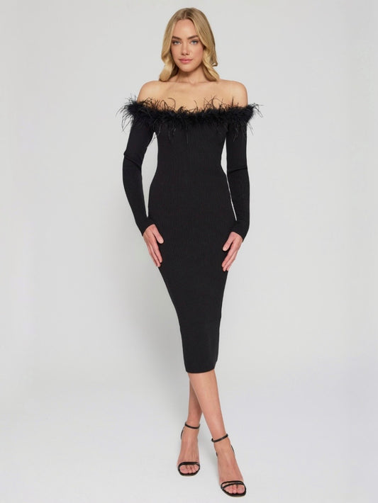 VERA MIDI DRESS -BLACK
