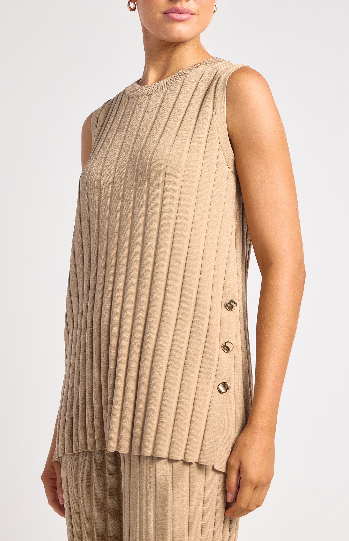 AMOSSO KNIT SET -BEIGE