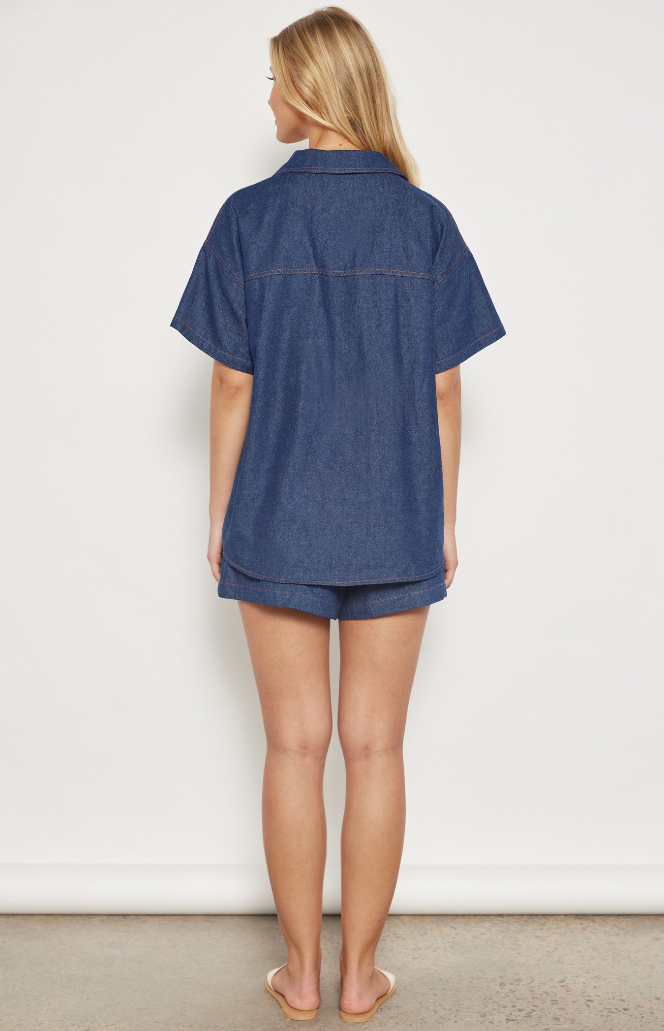 ALBERTINE SHIRT & SHORT SET -DARK NAVY