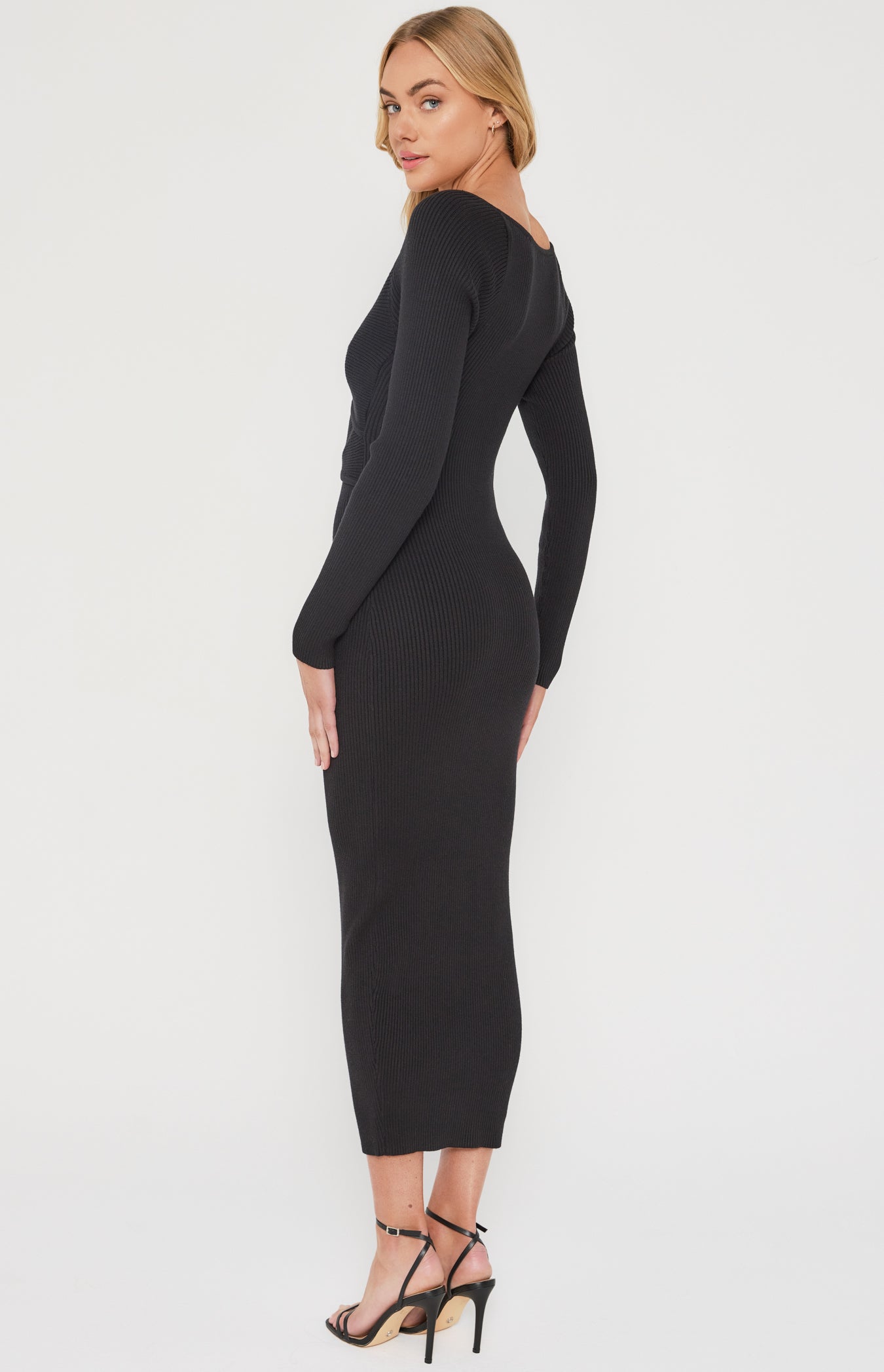 VALENTINA MIDI DRESS -BLACK