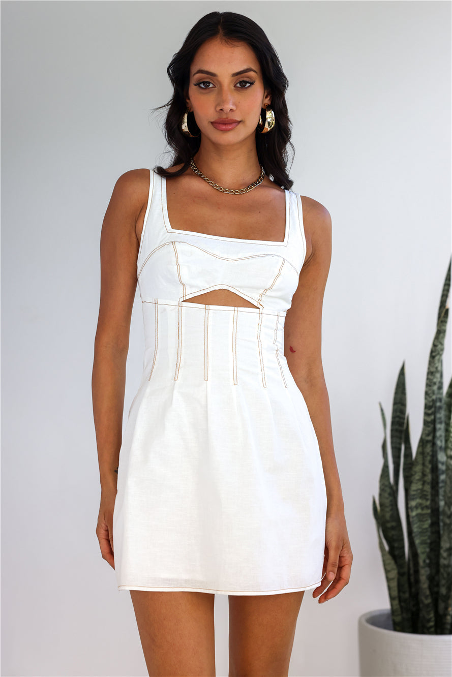 TRISYNA MINI DRESS -WHITE