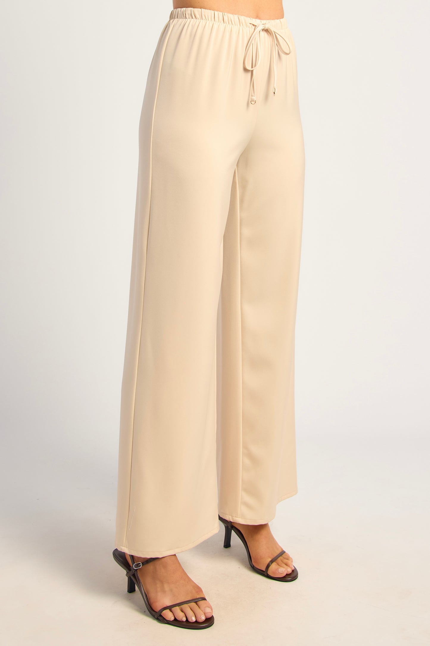 BREE SATIN PANT - CREAM