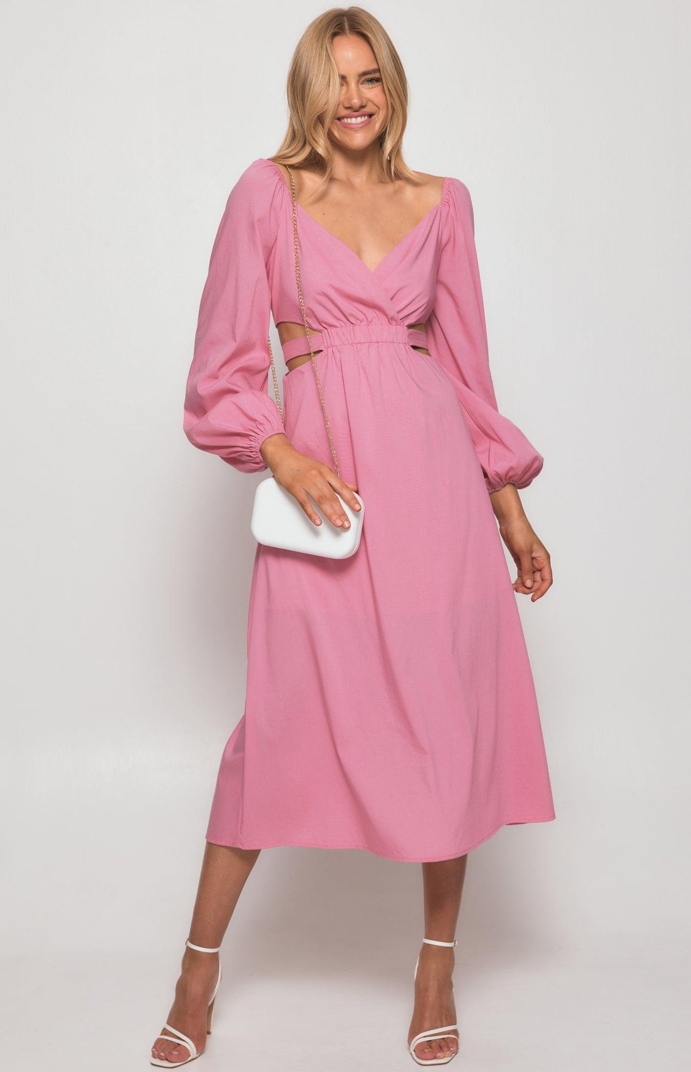 TANYA MIDI DRESS -PINK