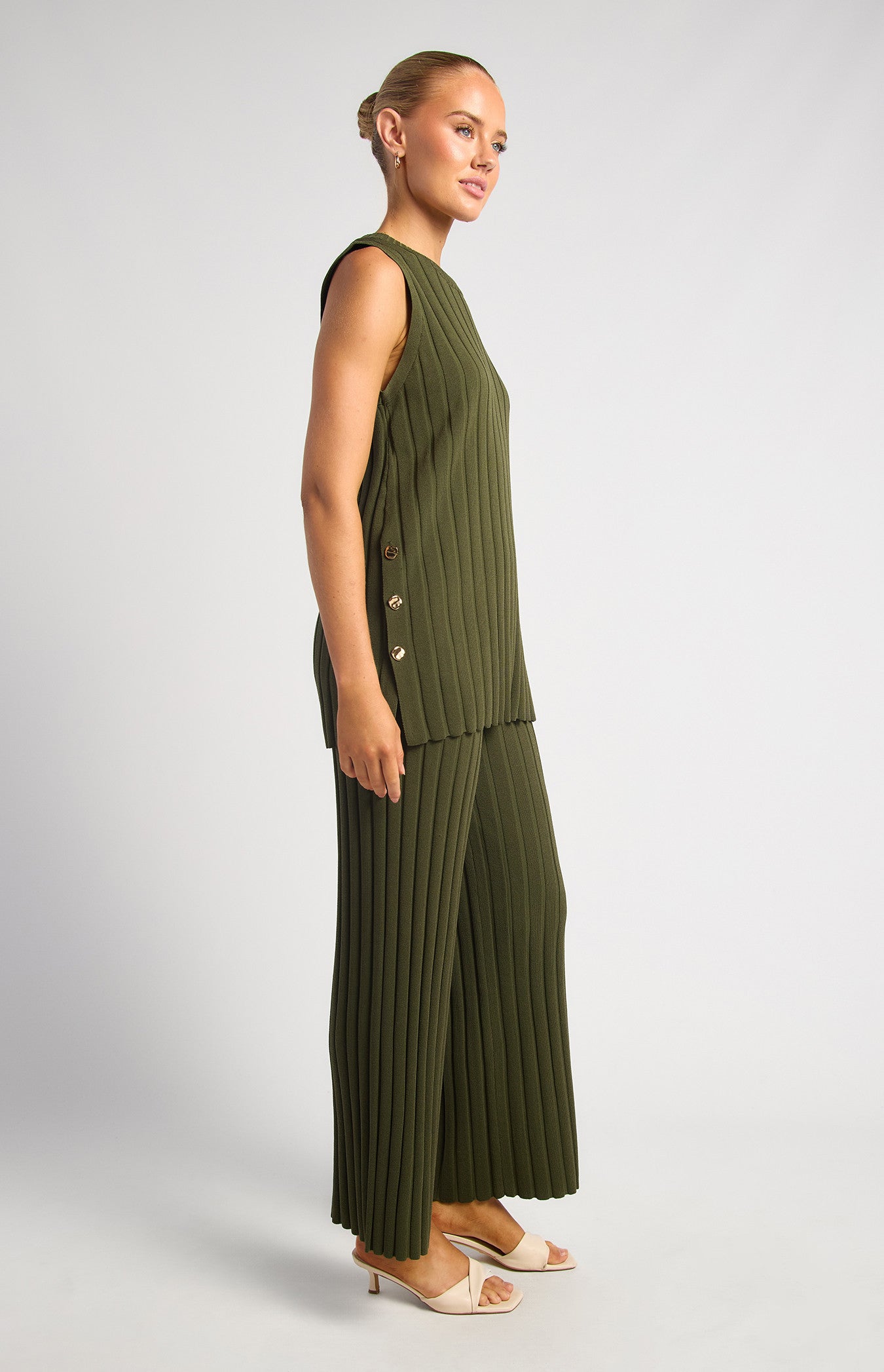 AMOSSO KNIT SET -OLIVE