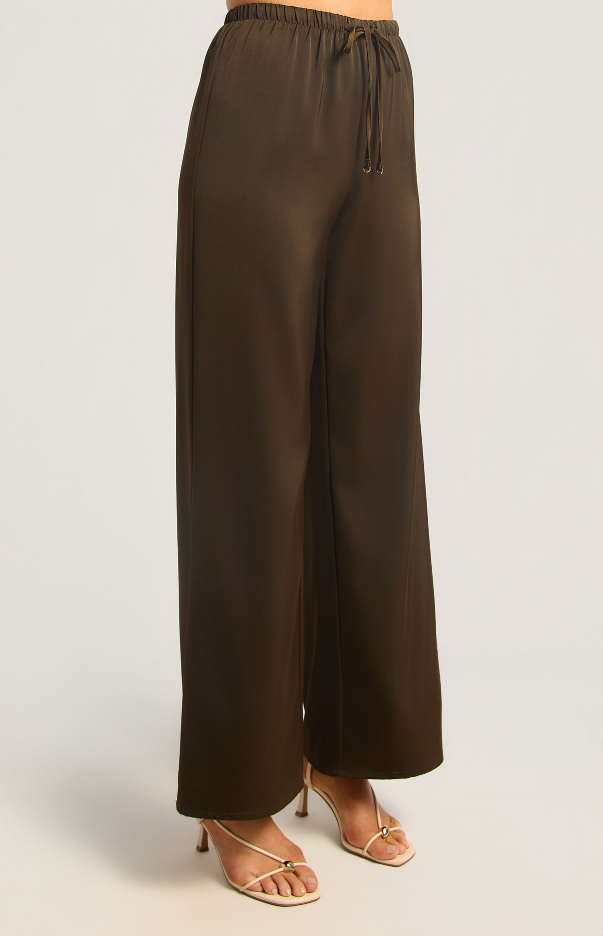 BREE SATIN PANT -ESPRESSO
