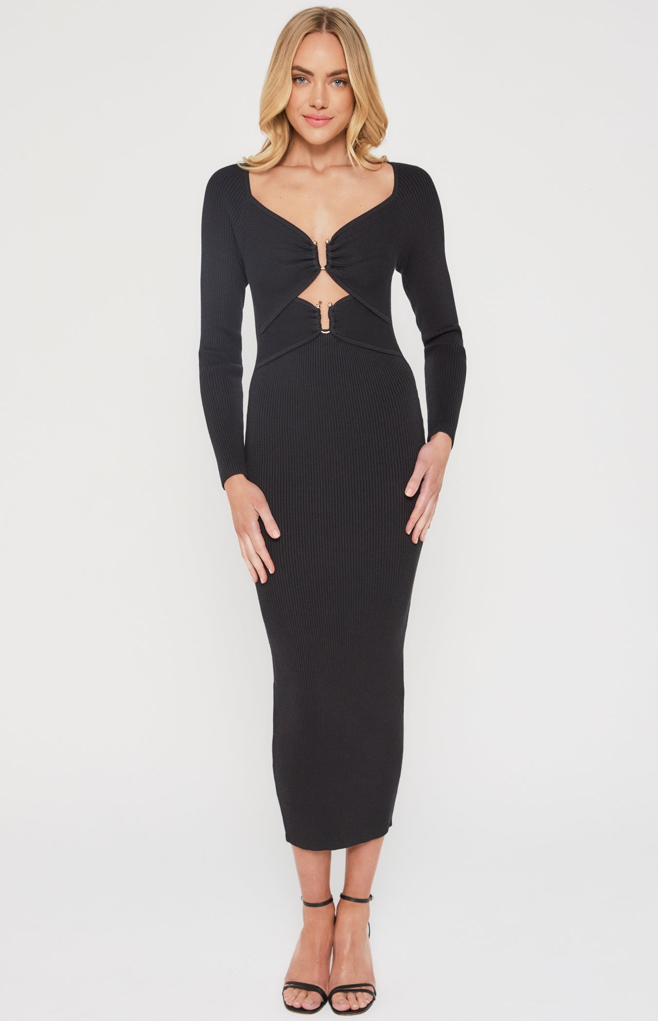 VALENTINA MIDI DRESS -BLACK