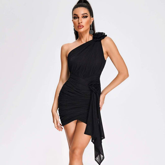 BLANCA MINI DRESS -BLACK