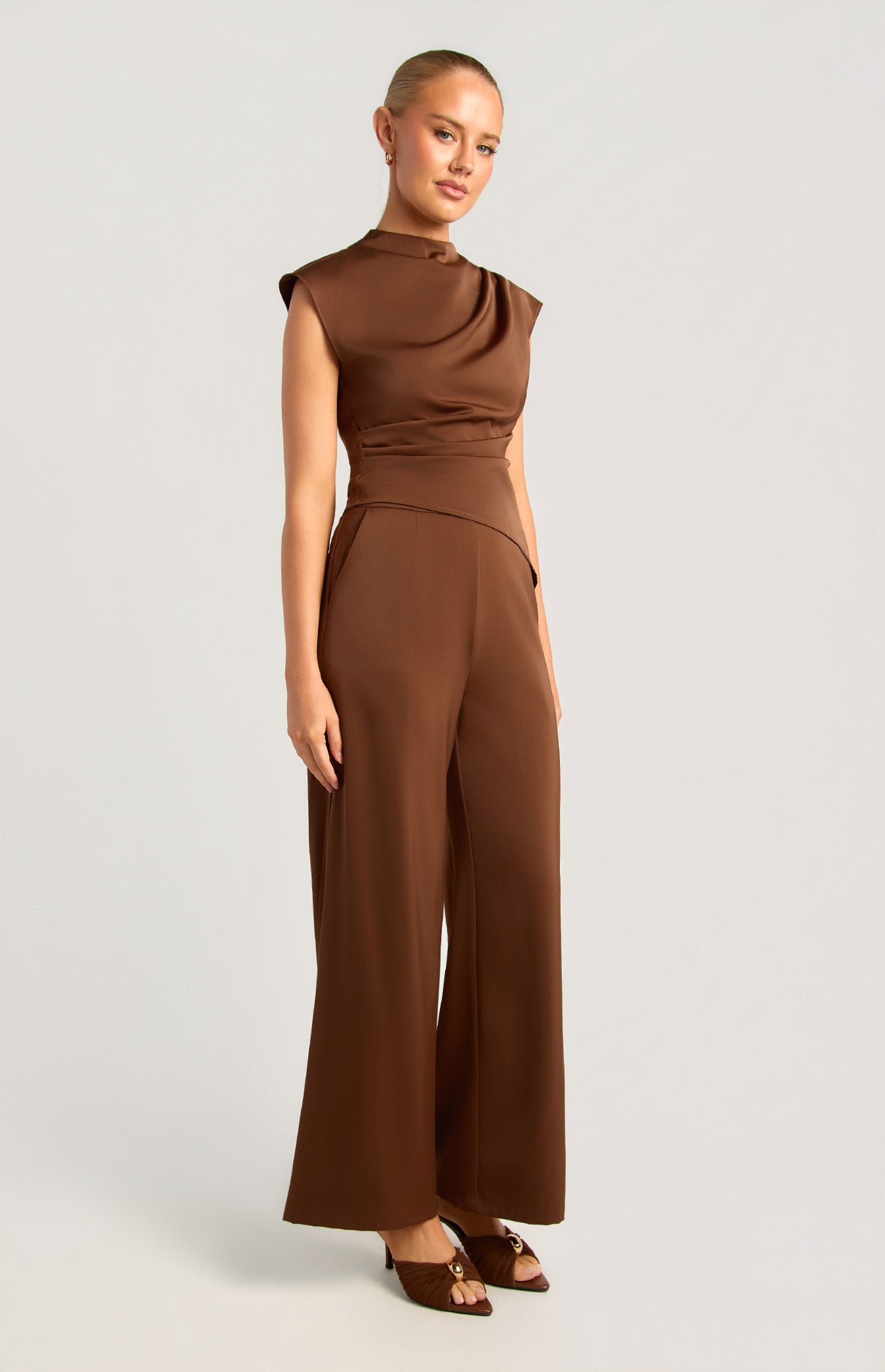 ANTONIO TOP & PANT SET - CHOCOLATE