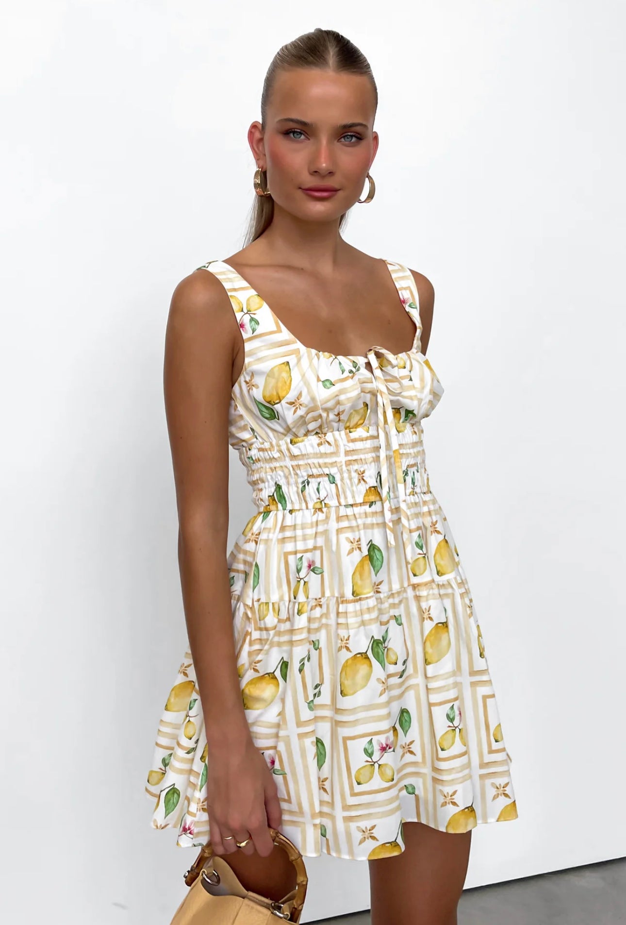 HELENA DRESS -LEMON PRINT
