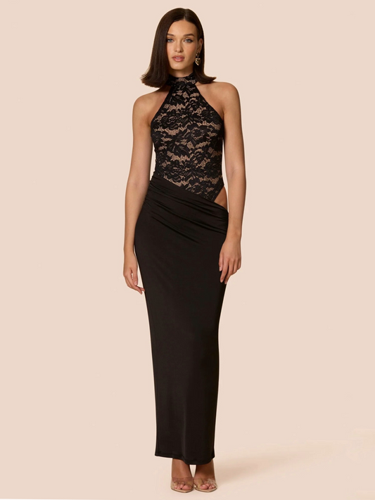 LENNOX BODYSUIT MAXI -BLACK