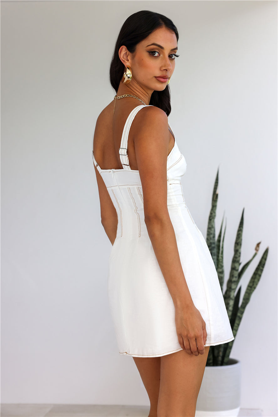 TRISYNA MINI DRESS -WHITE