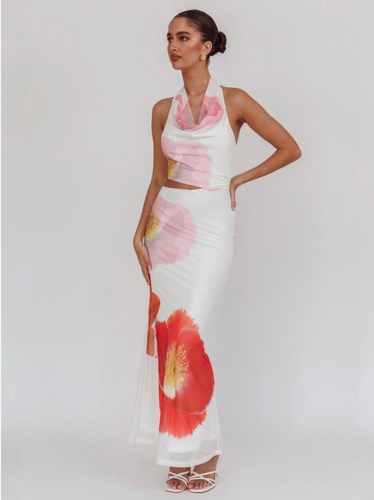 MADAM MAXI DRESS -WHITE FLORAL