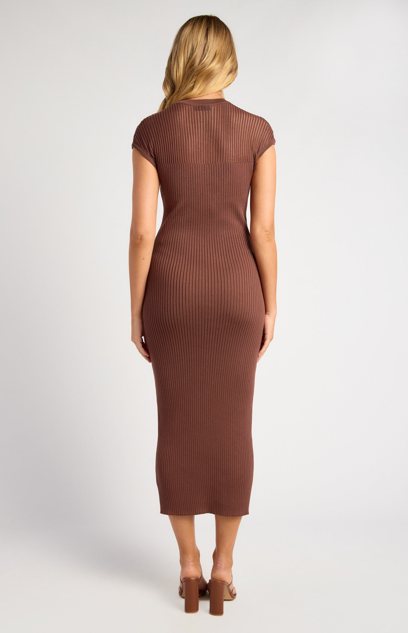 BECCA MIDI DRESS - CHOCOLATE