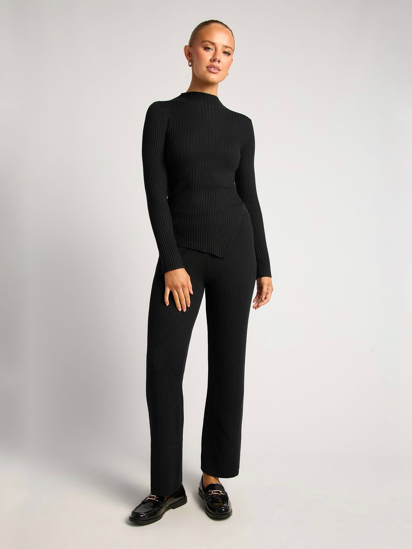 EVAN KNIT SET - BLACK