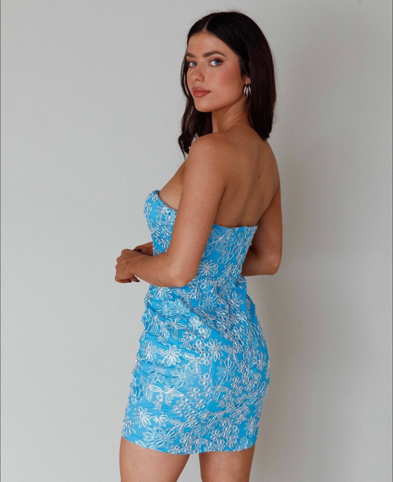 CORALL MINI DRESS -BLUE