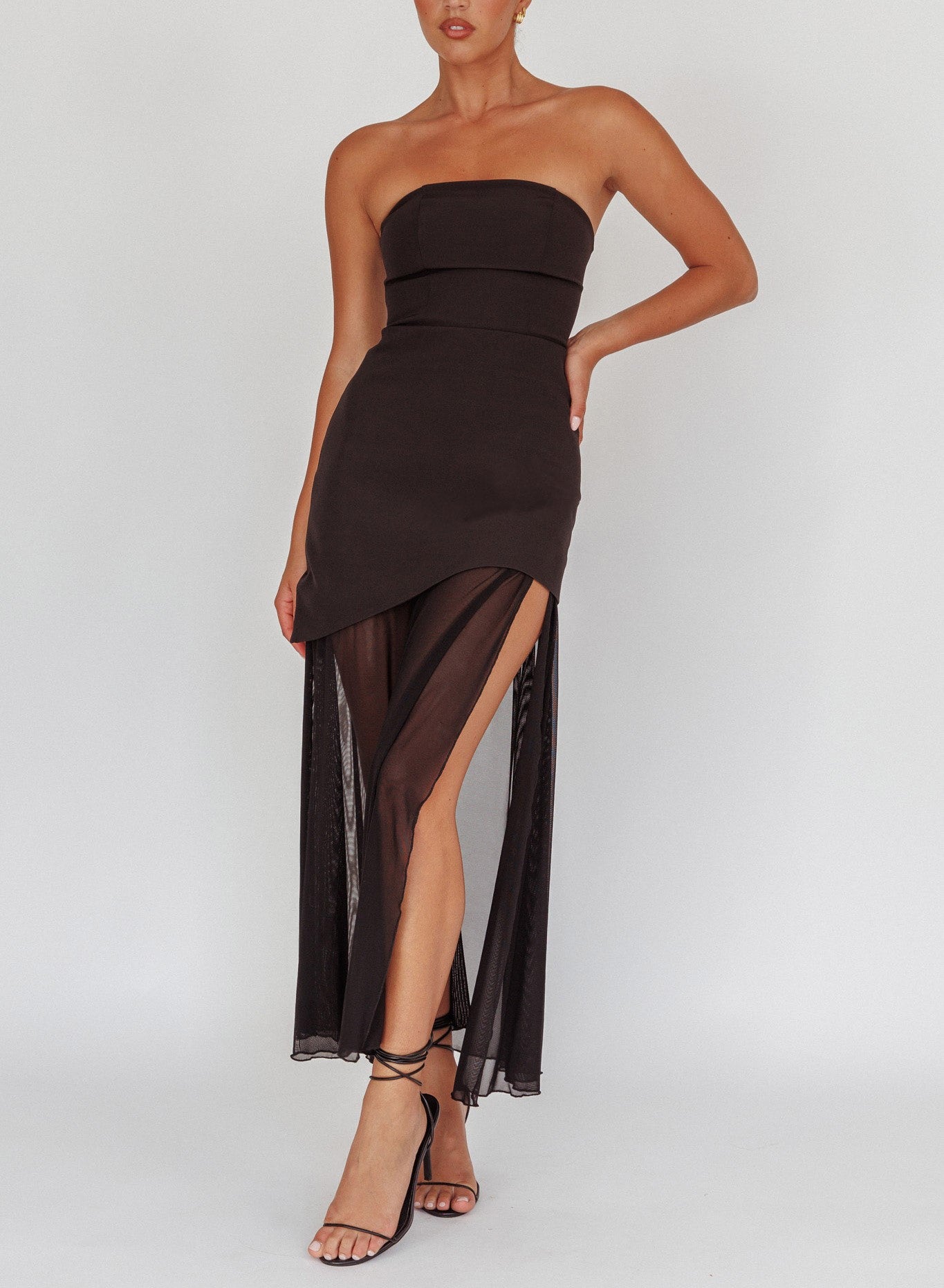DARCY MIDI DRESS -BLACK