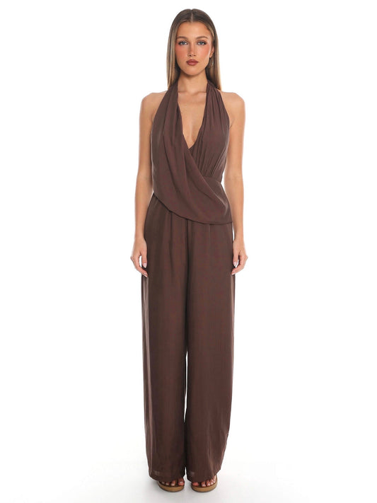 BENTLEY JUMPSUIT -CHOCOLATE