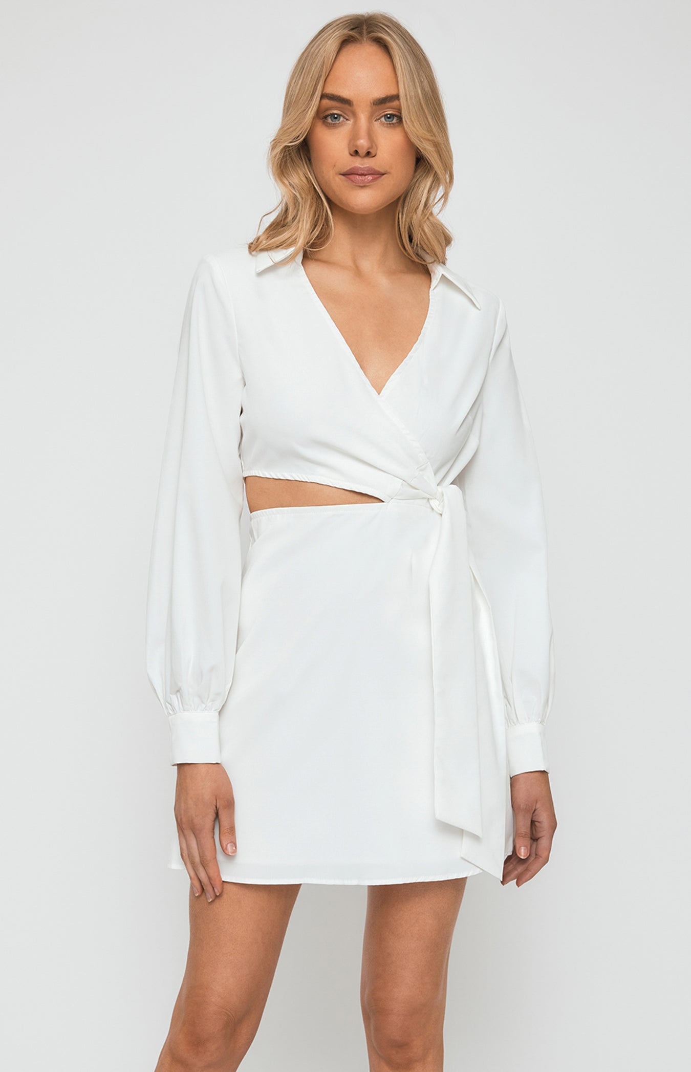 SASS MINI DRESS -WHITE