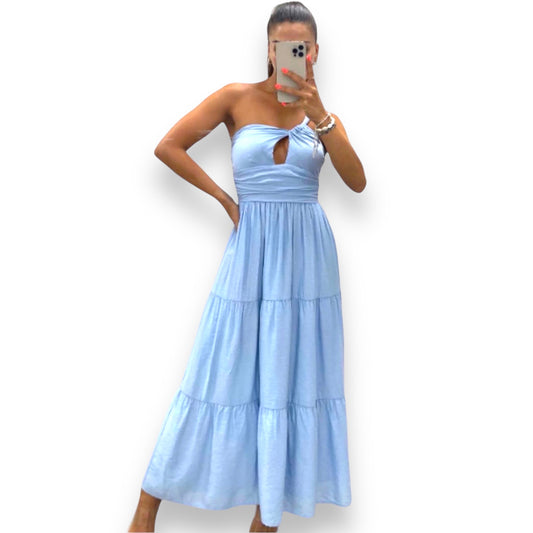 ZIMMER MIDI DRESS -BLUE