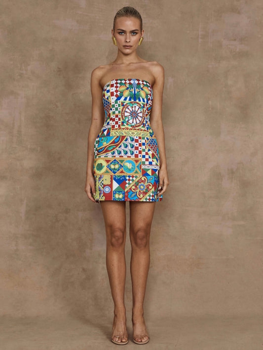 CLEMENTINE MINI DRESS - PHAEDRA PRINT