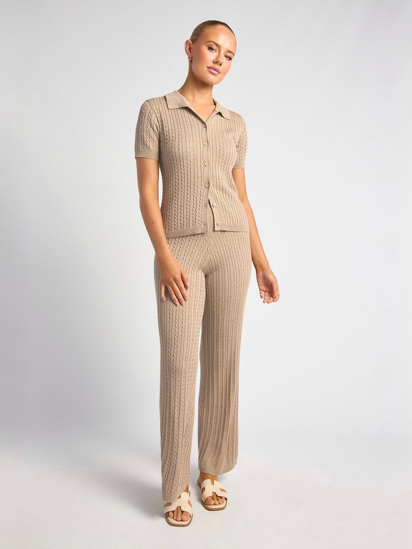 SCARLET KNIT SET -STONE