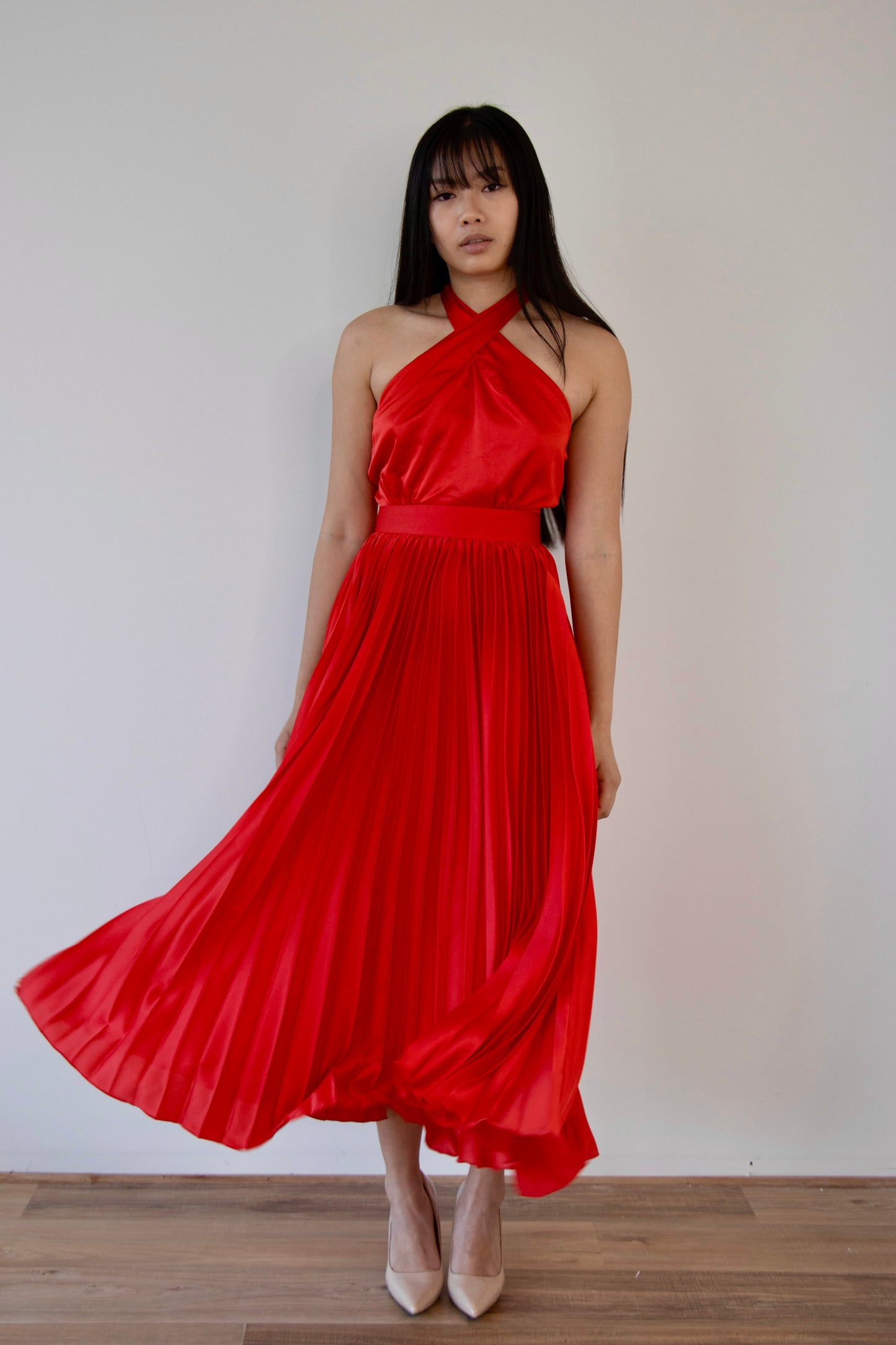 KENJI MAXI DRESS -RED