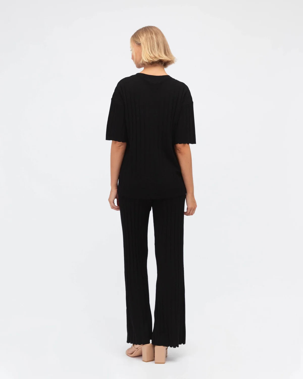 BROOKE KNIT SET -BLACK