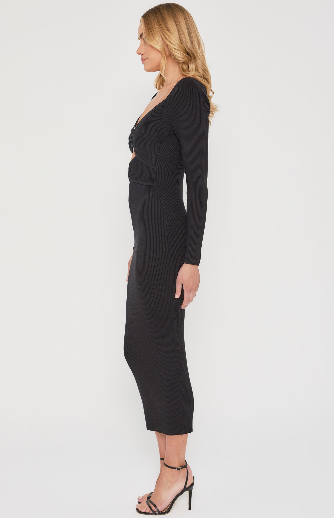 VALENTINA MIDI DRESS -BLACK