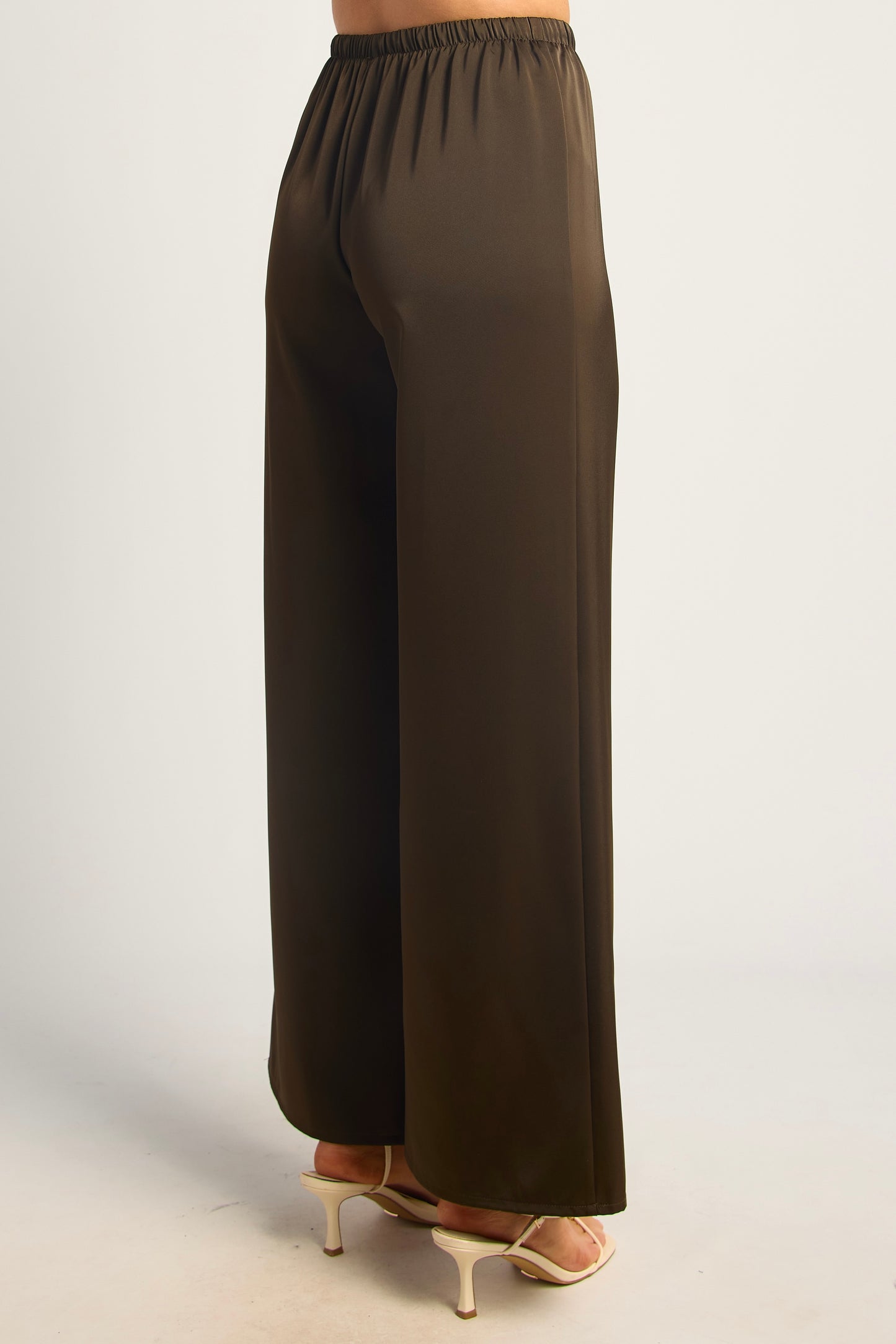 BREE SATIN PANT -ESPRESSO
