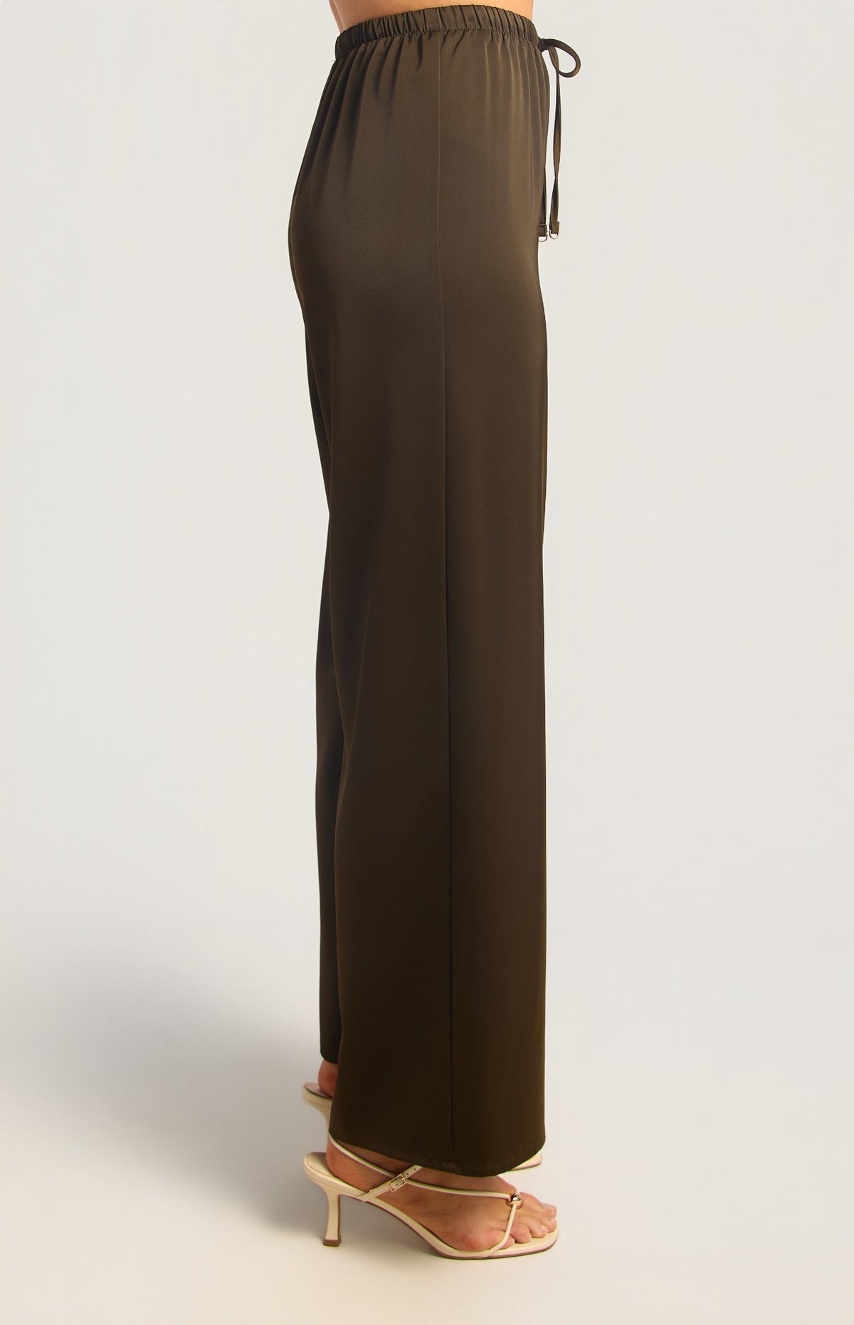 BREE SATIN PANT -ESPRESSO
