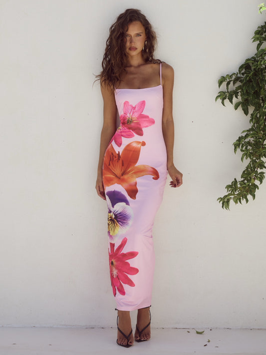 DEIA MIDI DRESS - MULTI FLOWER