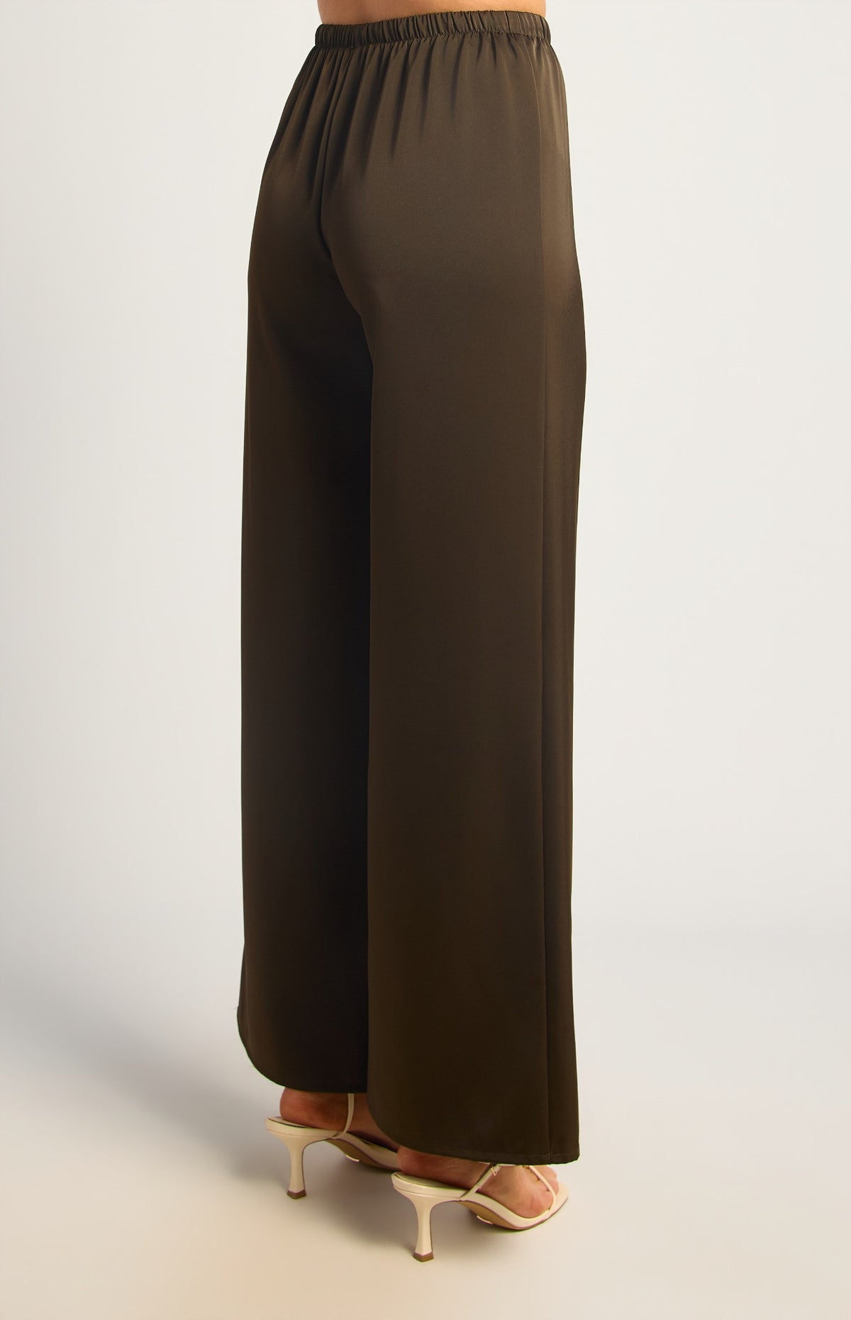 BREE SATIN PANT -ESPRESSO