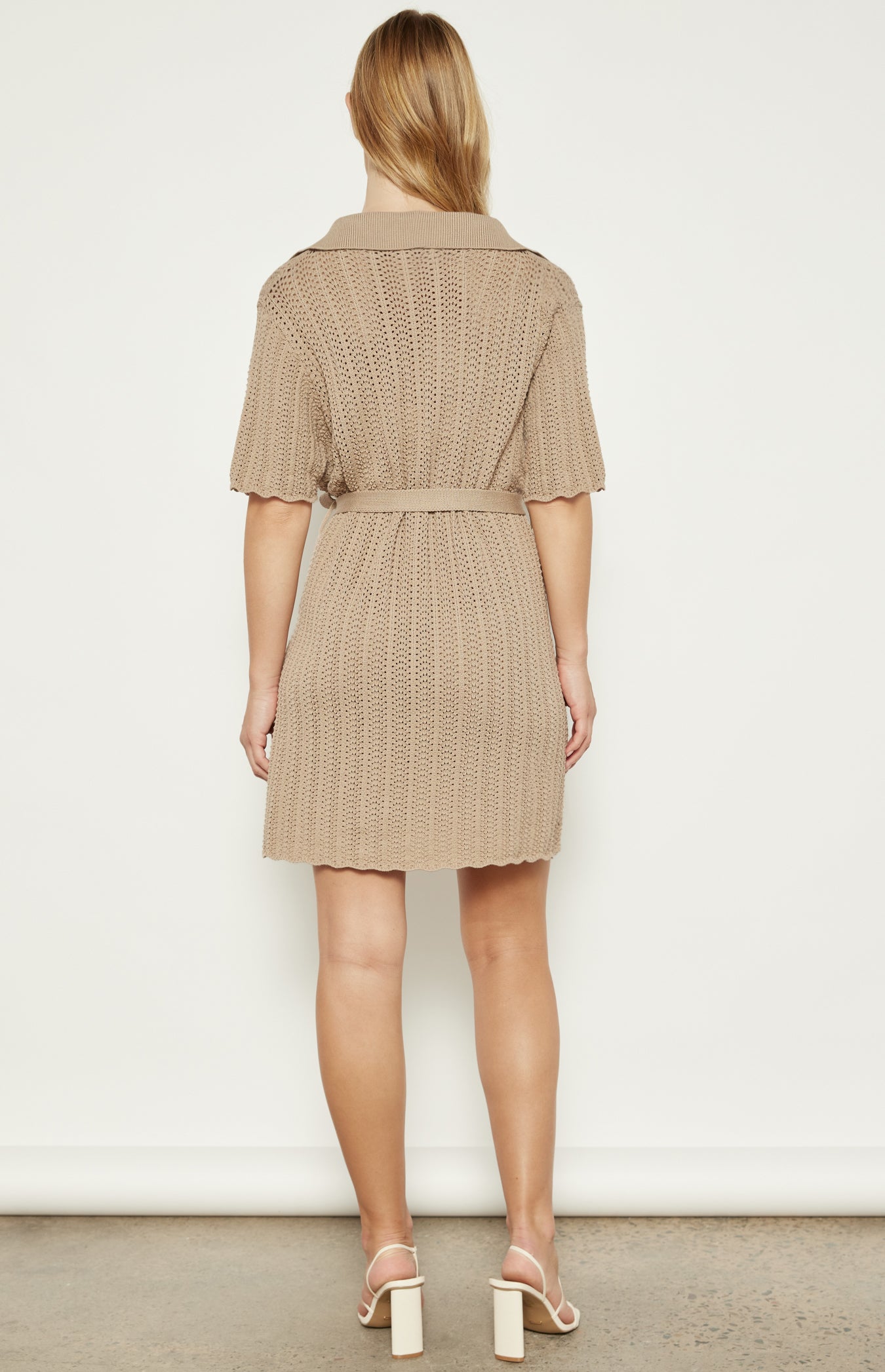 ASHLEIGH KNIT DRESS -BEIGE