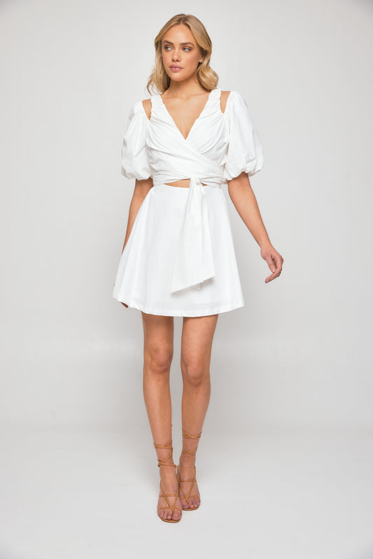 TINA MINI DRESS -WHITE