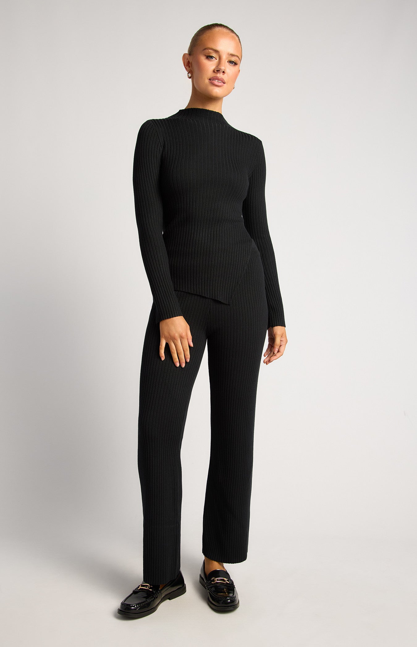 EVAN KNIT SET - BLACK