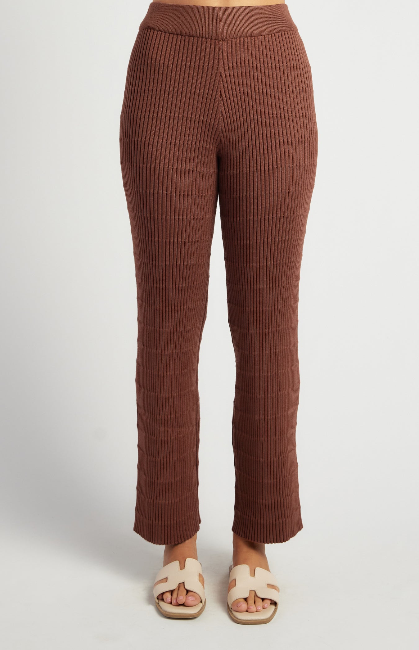 AMINA KNIT SET -CHOCOLATE