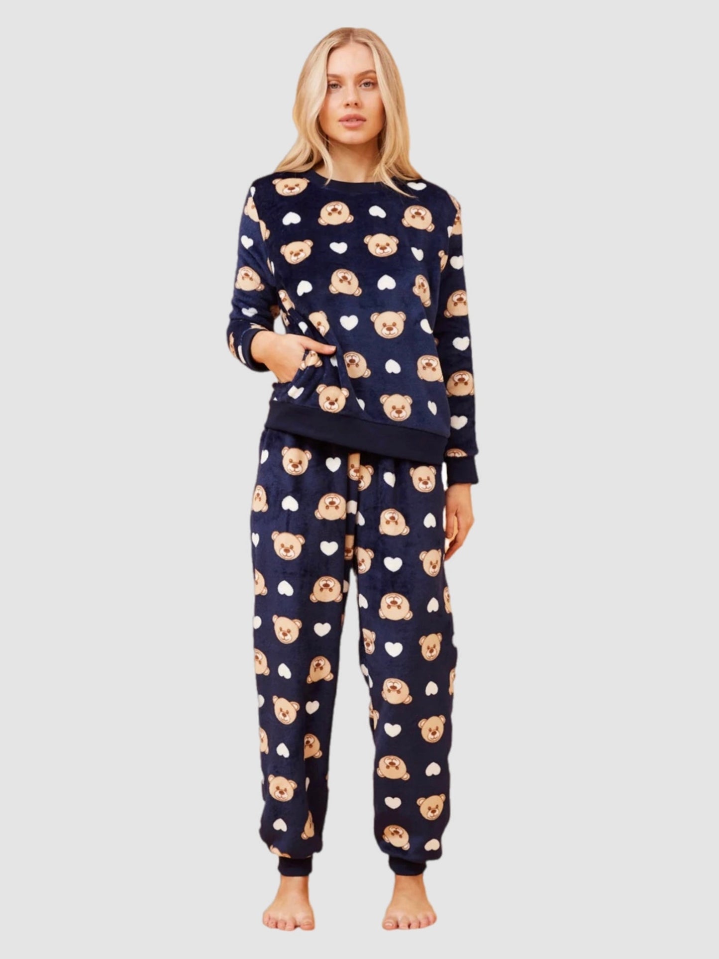 TEDDY PYJAMAS SET -NAVY